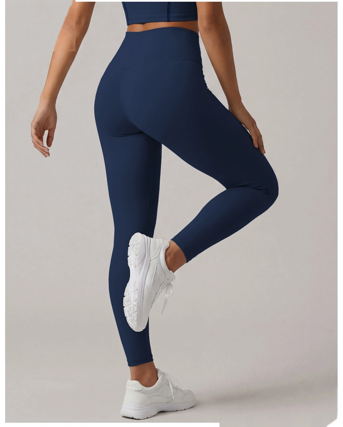 Women High Intensity Sports Outfit, Shockproof Tank Bra + High Waist Slim Training Pants Quick Dry Yoga Set detail