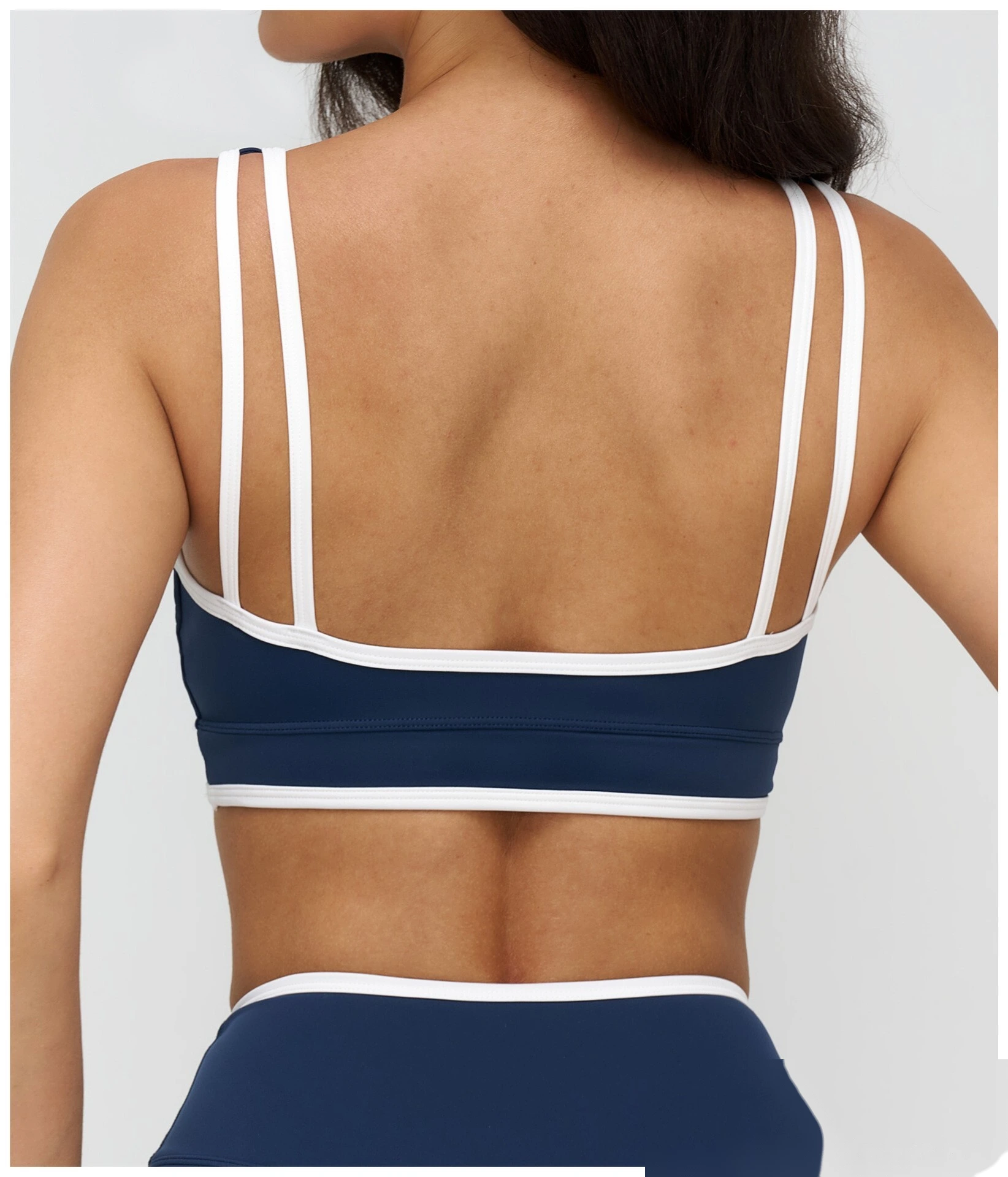 Custom Buttery Soft Yoga Set - Women's Color Block Tight Sports Bra for Outdoor Running & Fitness detail