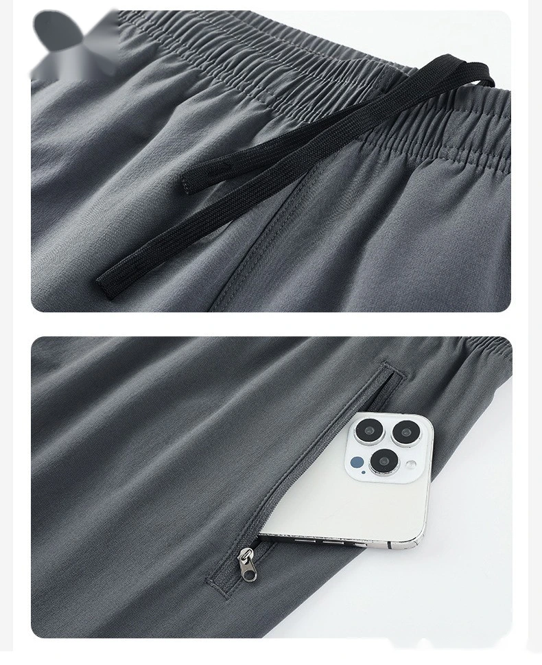 Outdoor sports, leisure, water splashing, hiking and mountaineering pants, leisure quick-drying leg-binding pants detail