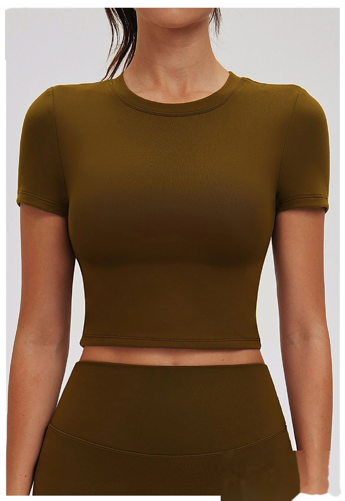 Custom Spring Yoga T-Shirt - Women's Slim Fit Short Sleeve Workout Top for Gym Running Outdoor detail