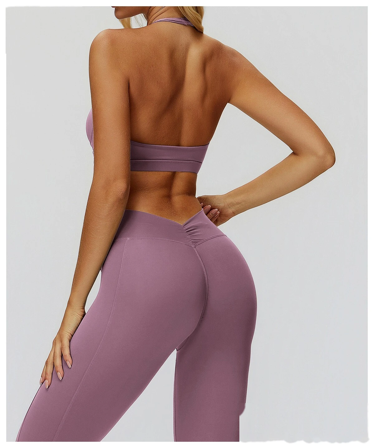 Customizable Women's High-End Yoga Bra | Halter Beauty Back, Supportive for Fitness & Gym detail