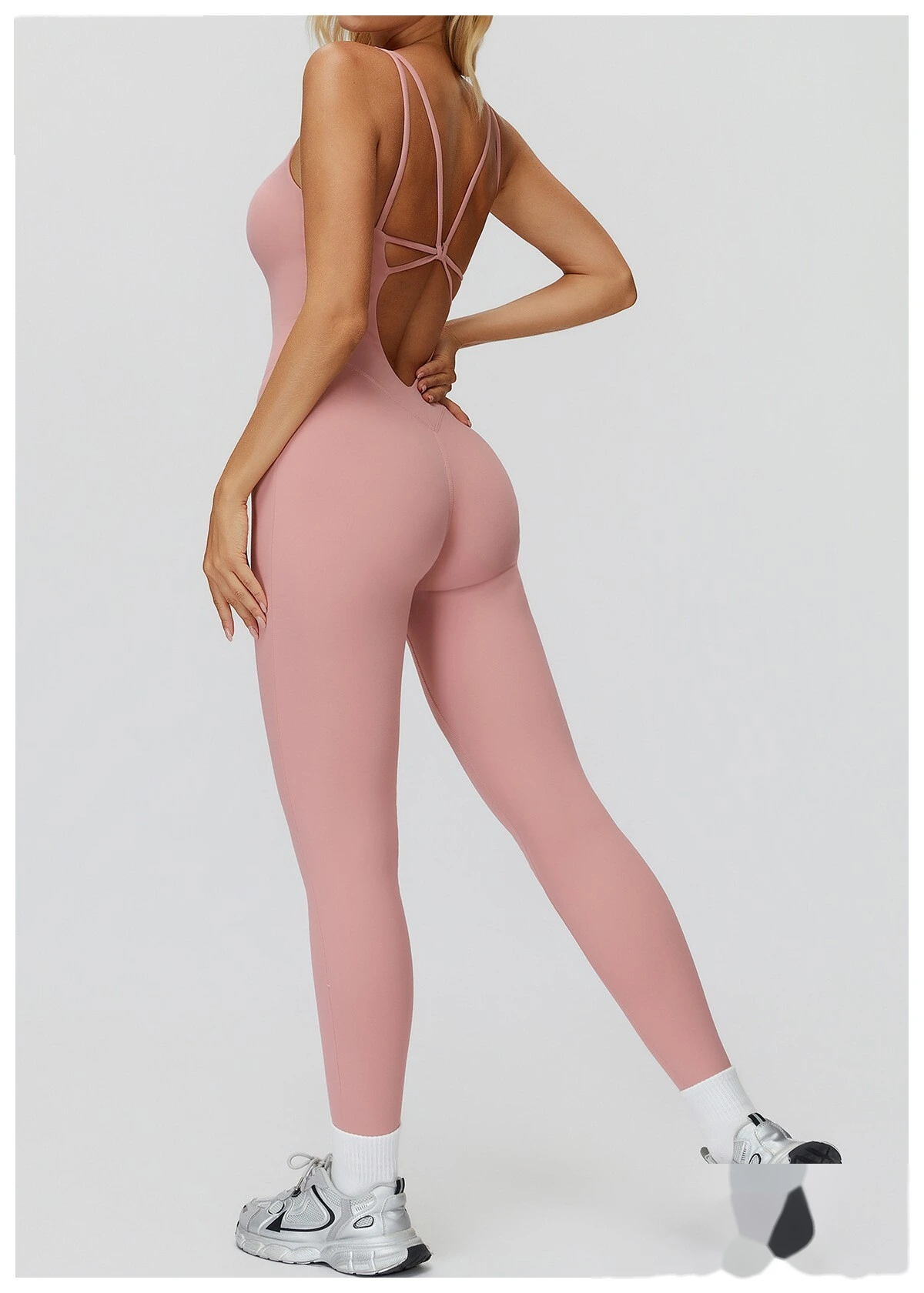 Women's Sexy Slim-Fit High Elastic Yoga Unitard - Customizable One-Piece Workout Gear for Running & Fitness detail