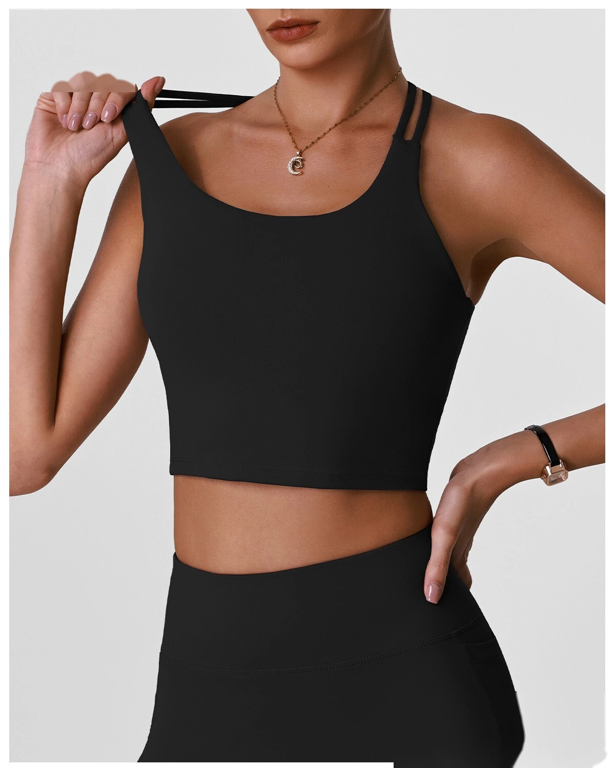 Women’s Beauty Back Shockproof Sports Bra with Pads Custom Fitness Gym Workout Running Underwear detail
