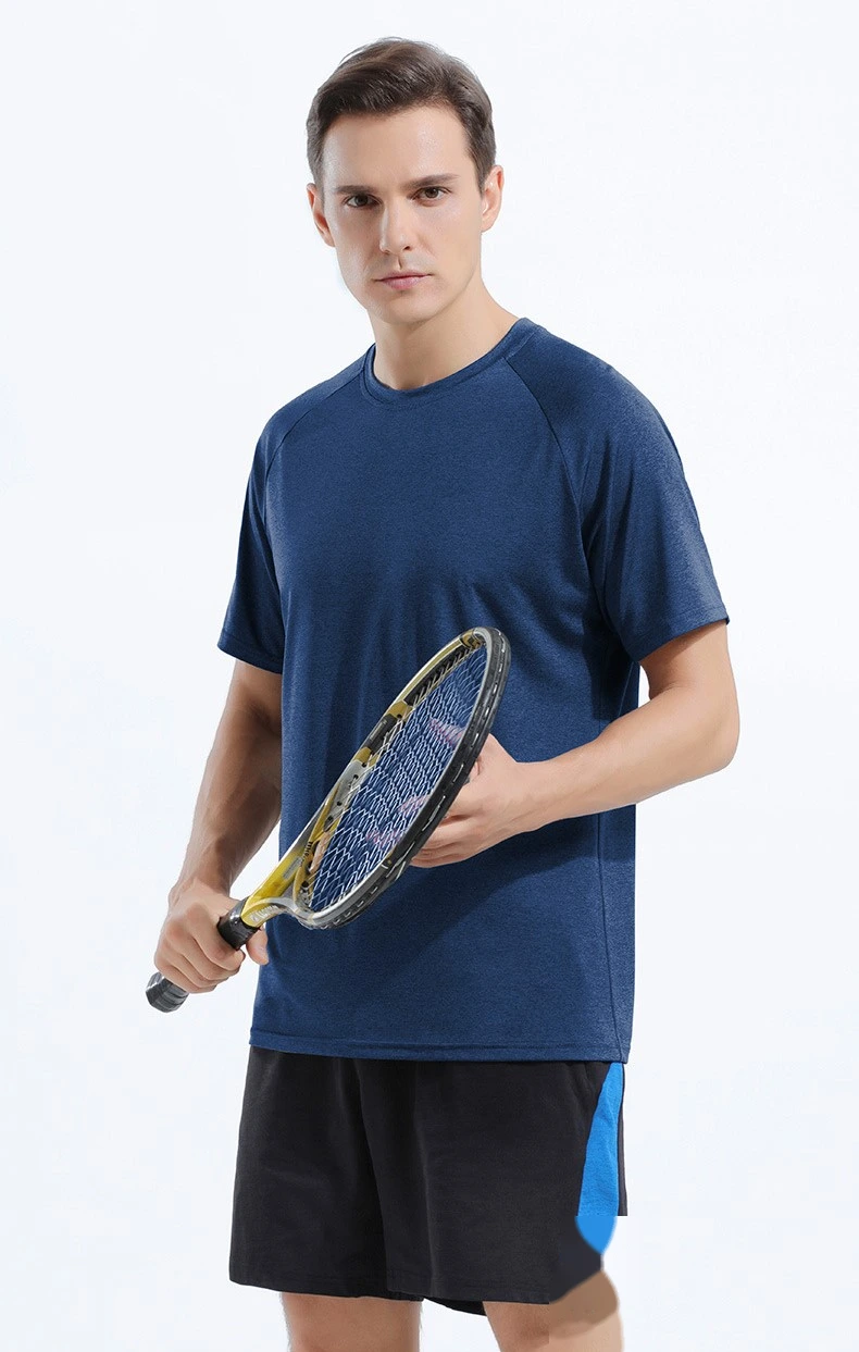 Custom mens quick dry moisture wicking ourdoor sports t-shirt detail