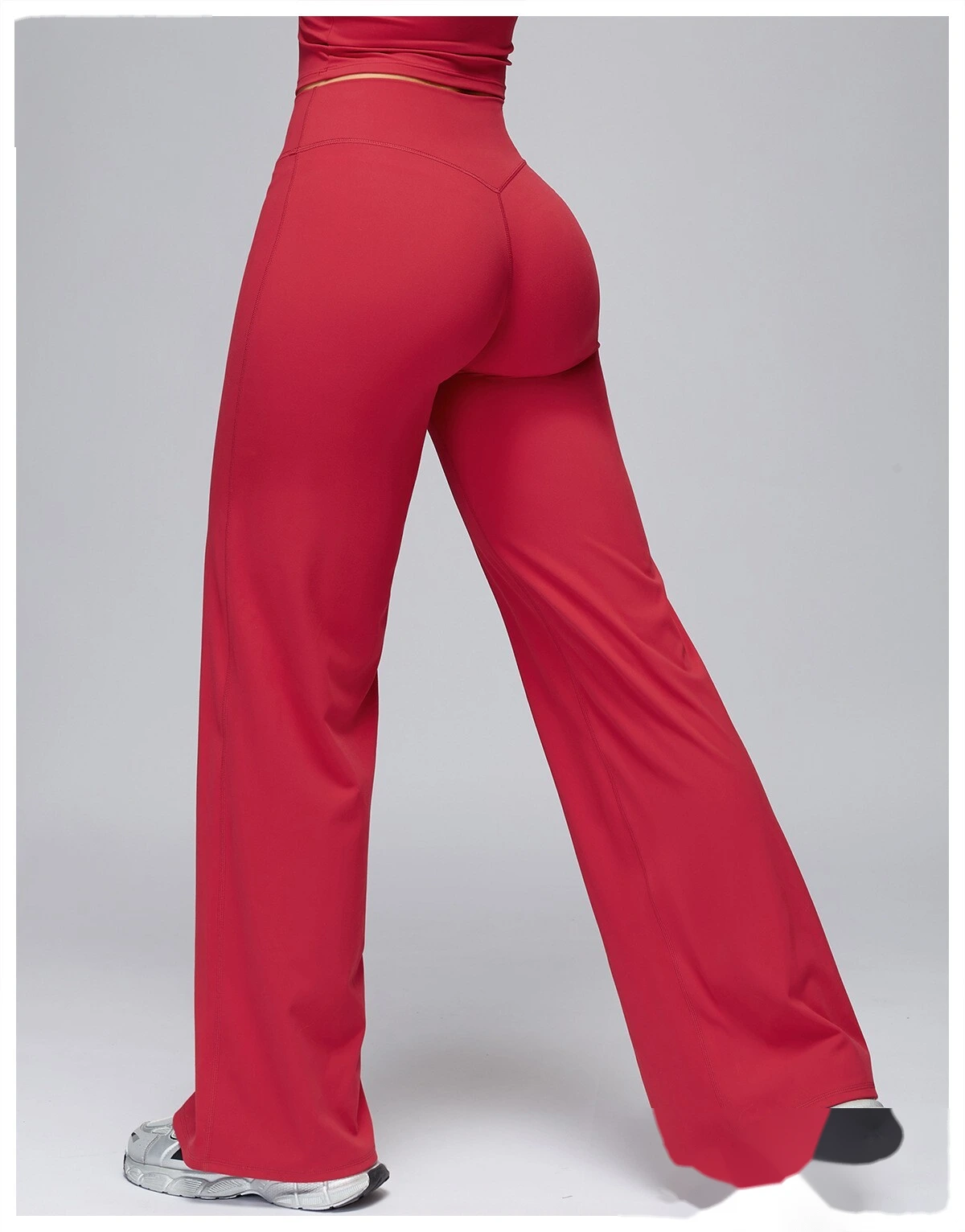 Customized High-Elastic High-Waisted Wide-Leg Casual Sports Yoga Pants - Athletic Fitness Long Pants detail