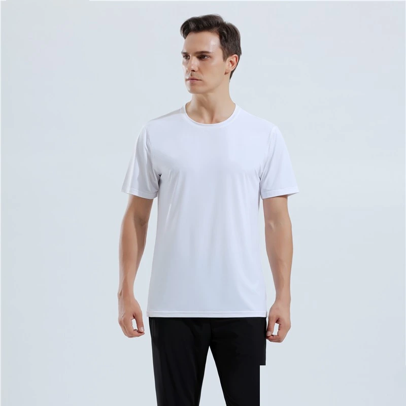 Custom mens quick-drying breathable elastane sports t-shirts detail