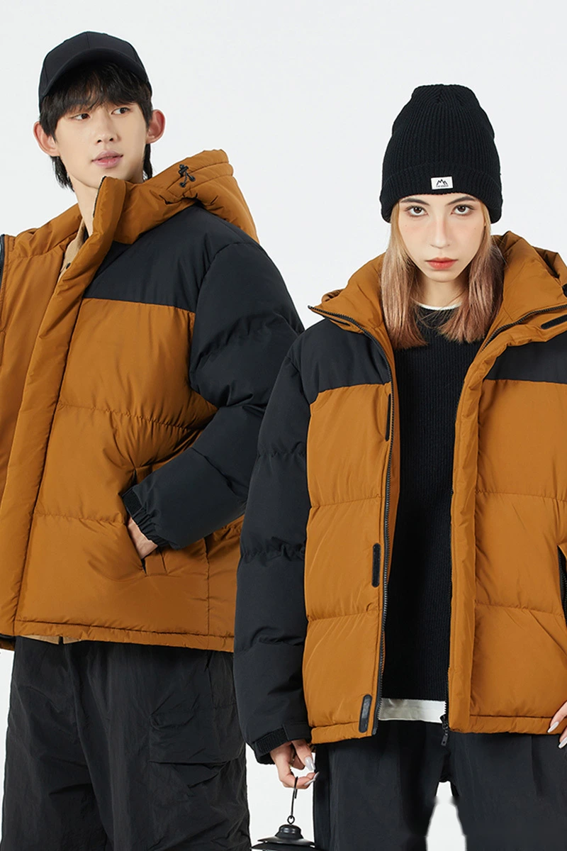 Customized waterproof and warm cotton-padded jacket down jacket for men and women in winter. detail