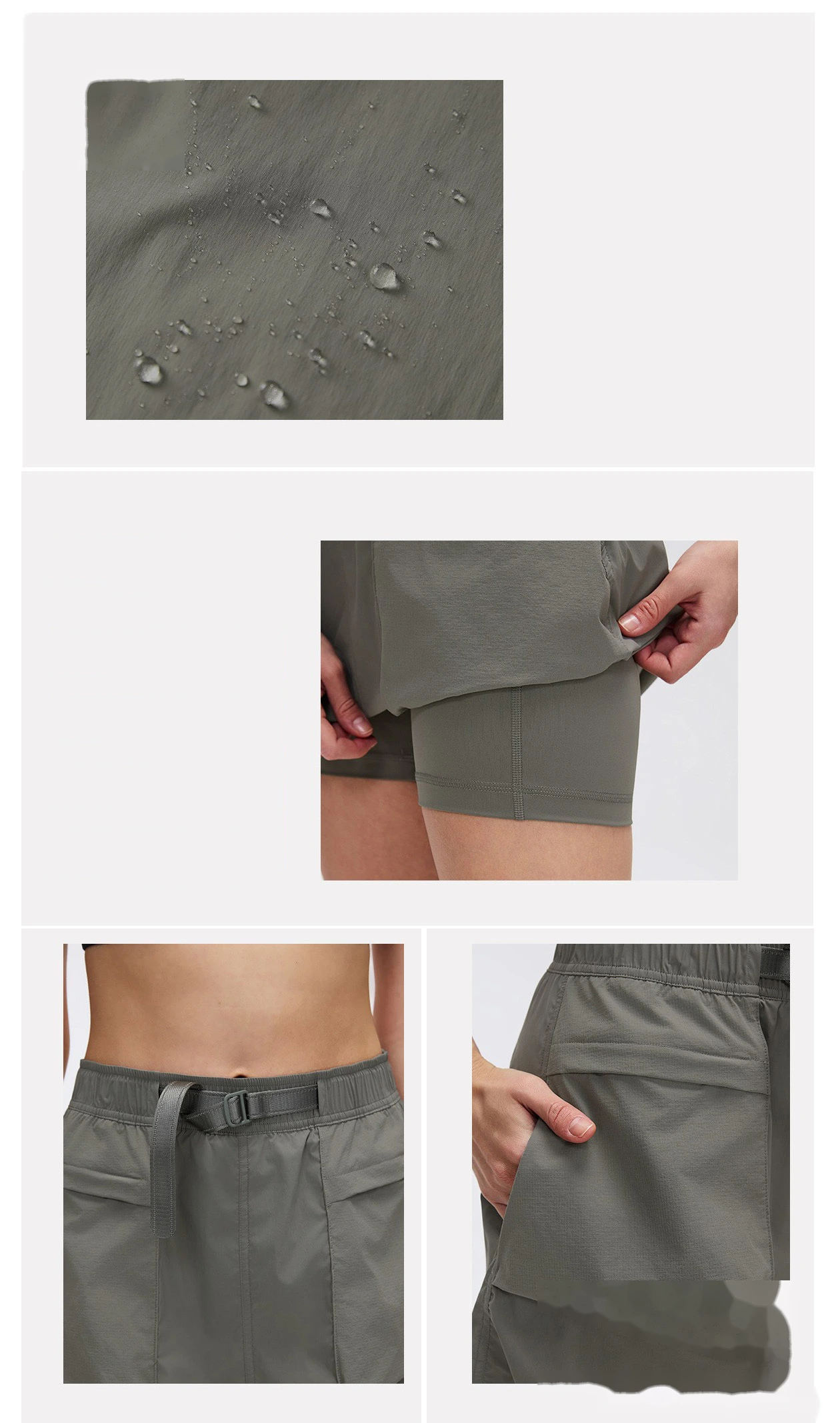 Bulk Custom High Waist Cargo Skirt - Women's Summer Breathable Slim Fit A-Line Casual Outdoor Skirt detail