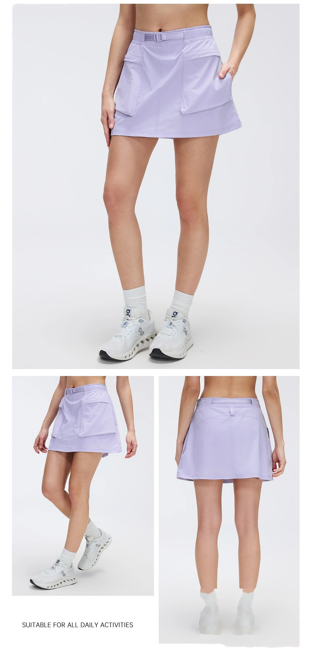 Bulk Custom High Waist Cargo Skirt - Women's Summer Breathable Slim Fit A-Line Casual Outdoor Skirt detail