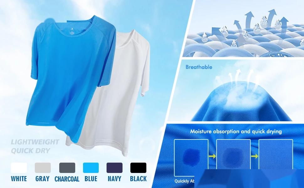 Men's summer breathable moisture absorption loose short-sleeved running outdoor sports quick-drying clothes T-shirt detail