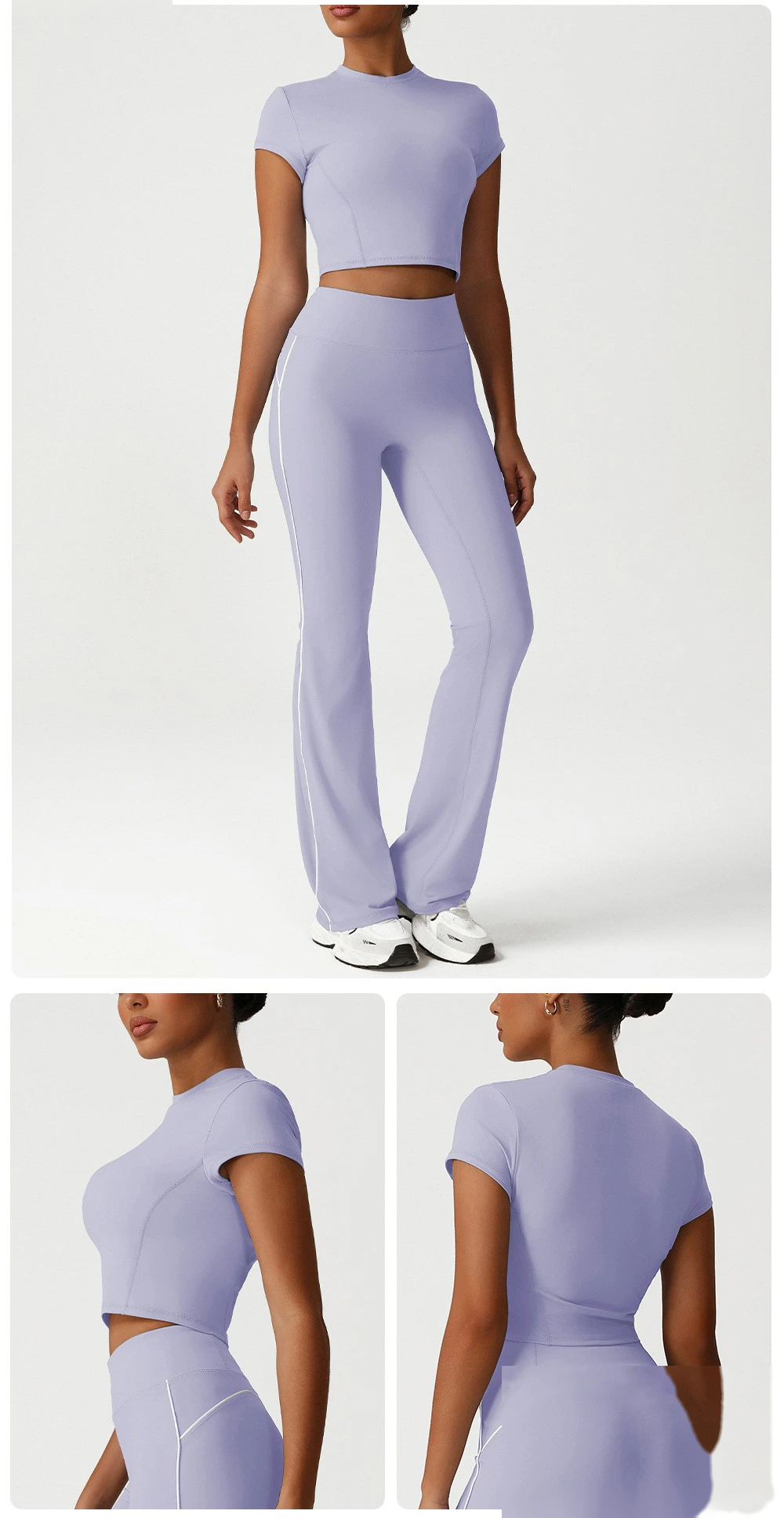 Customized slim quick-drying Pilates short shoulder clothes yoga clothes short sleeve running fitness T-shirt detail