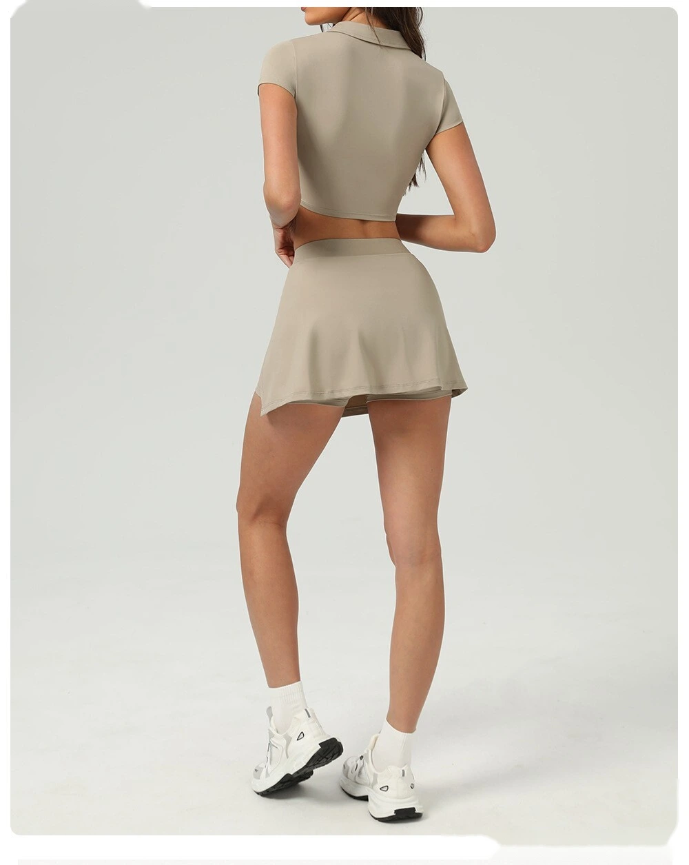 Sun-proof tennis skirt, ice sports, open skirt pants, summer running fitness tennis anti-exposure sports skirt detail
