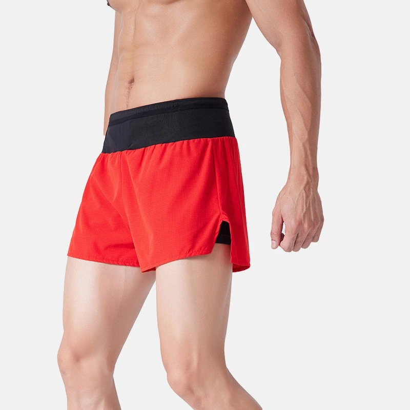 Men 2 in 1 running quick dry sports shorts basketball track shorts detail