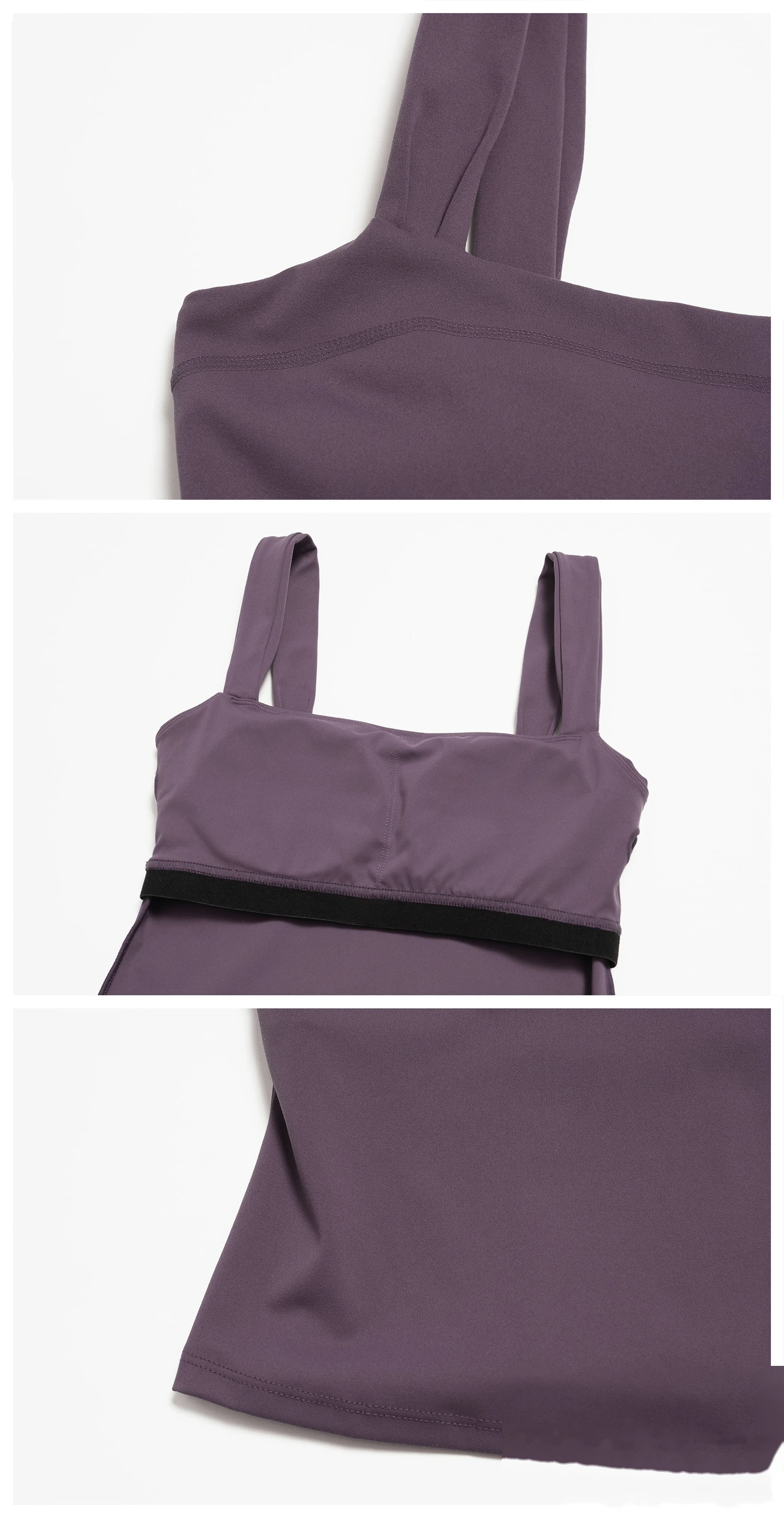Women’s High Elastic Square Neck Yoga Outfit Beauty Back Sports Vest with Yoga Leggings Fitness Set detail