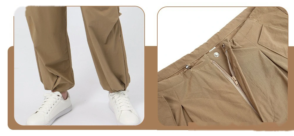 Customized autumn and winter high waist quick-drying sports pants women's leg pants loose straight overalls detail