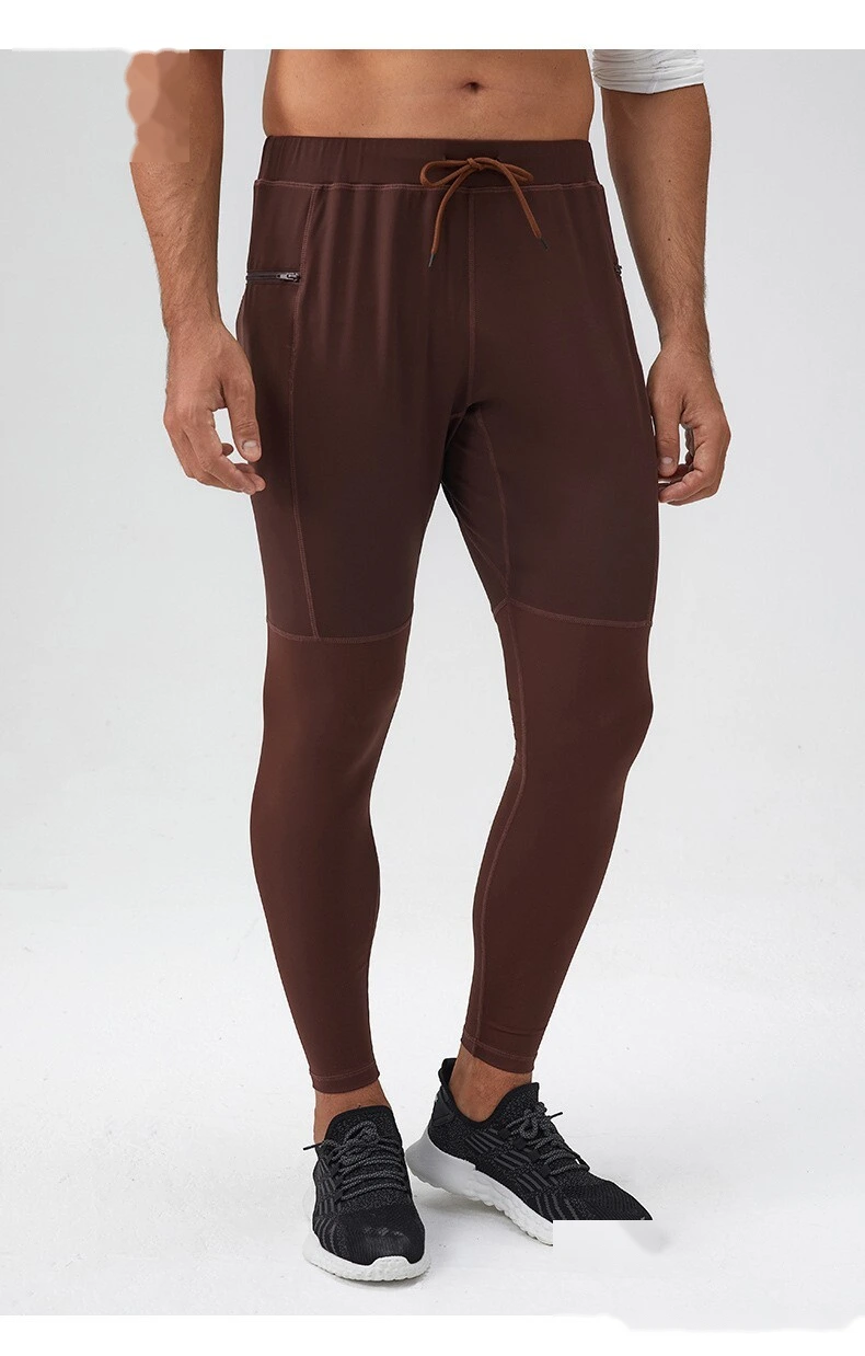 Customizable Men's Nylon Sport Pants | Quick-Dry Breathable, Zipper Pockets, Tight Calf for Fitness detail