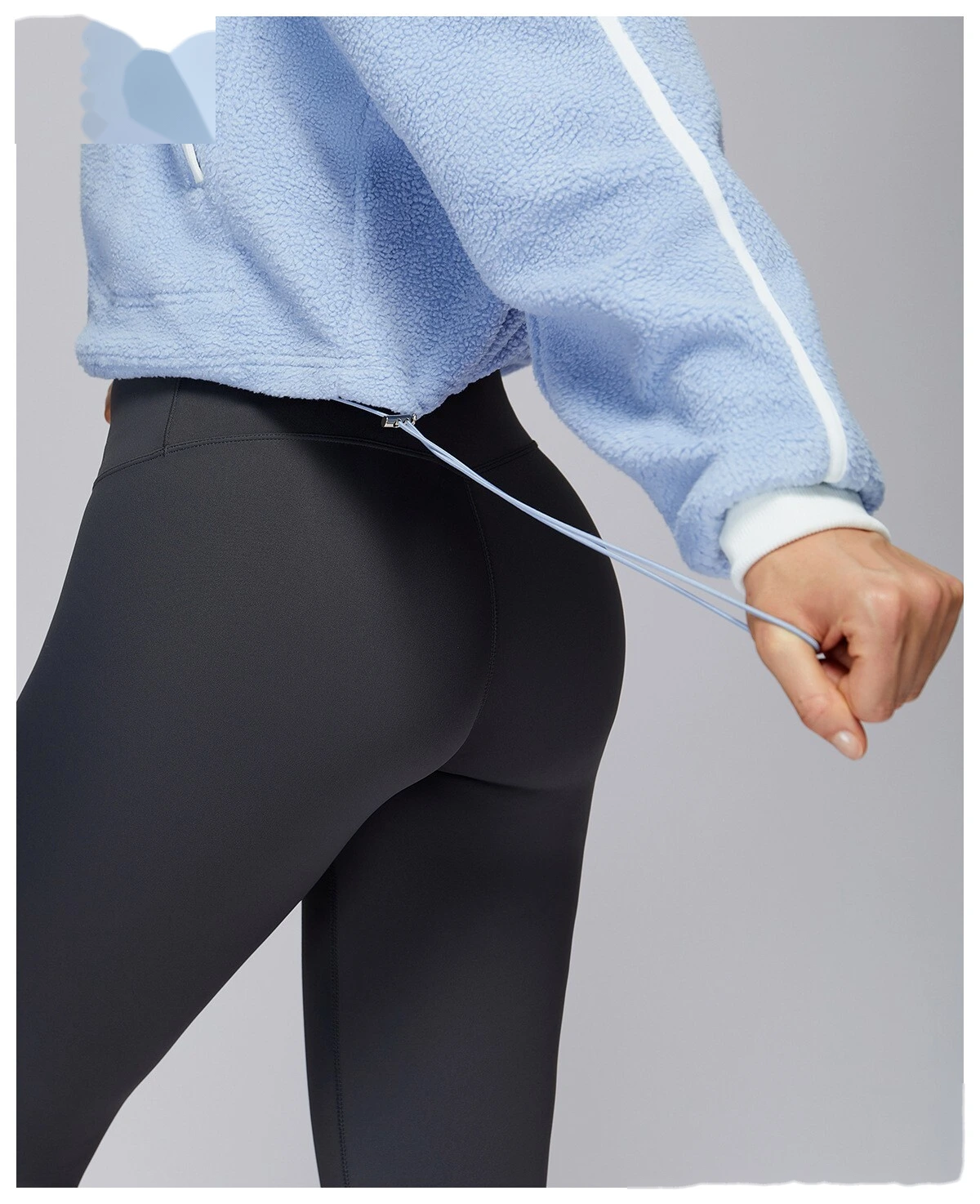 Customized autumn and winter stand-up collar windproof and warm polar fleece coat women's cashmere sports sweater detail