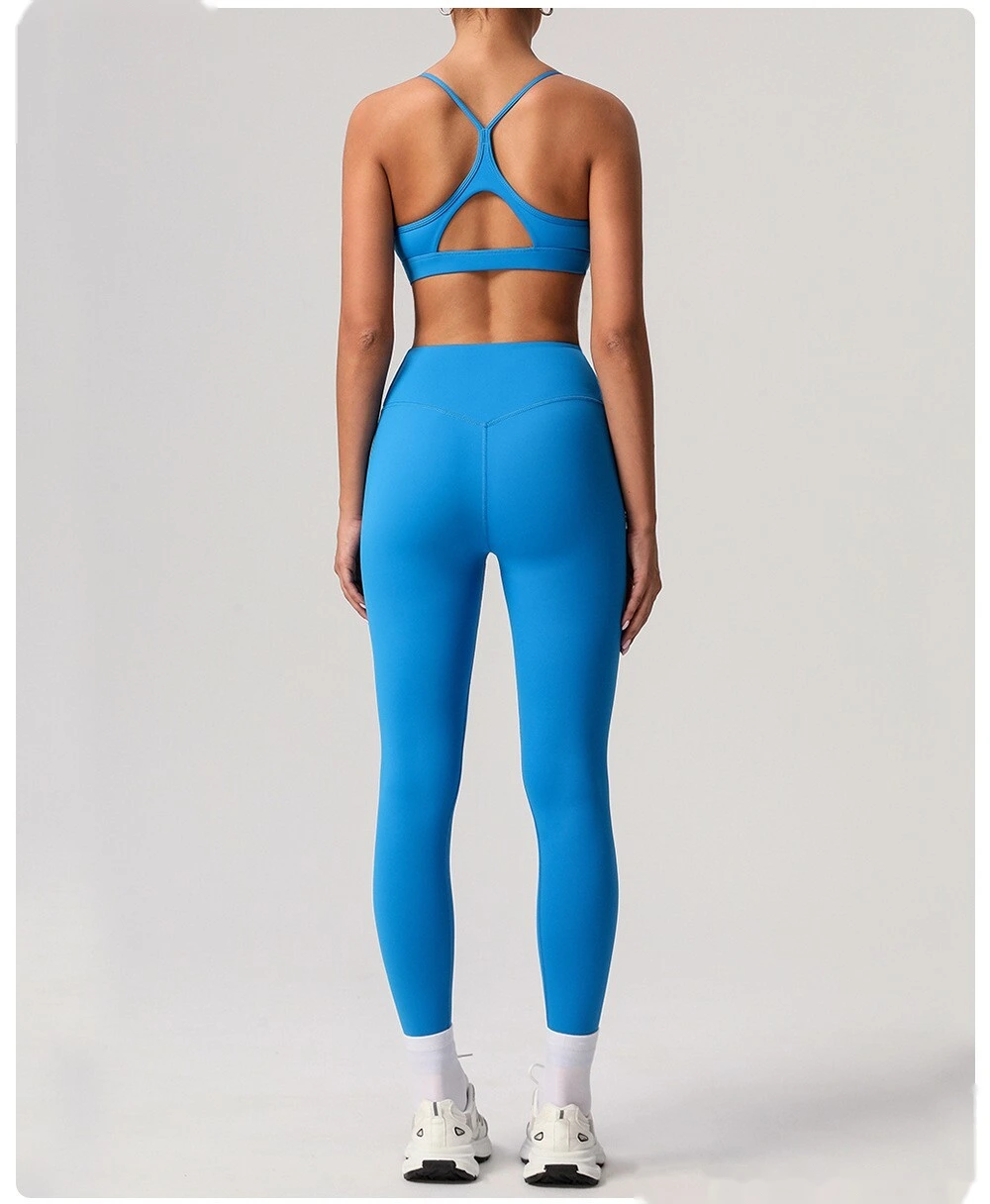 Quick-drying yoga pants, high waist and hips, tight-fitting exercise pants, running fitness pants detail