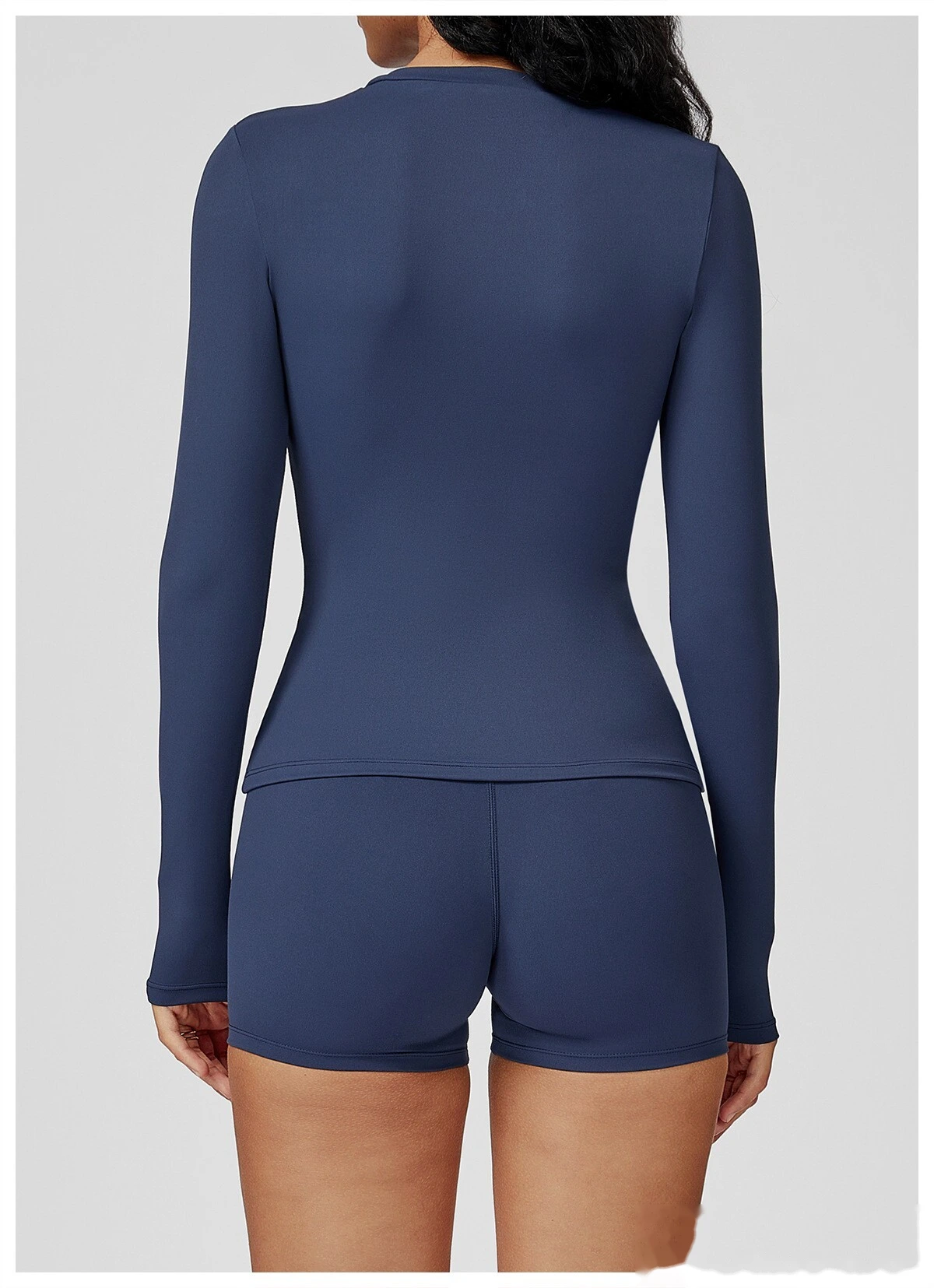 Custom-made women's fashion comfortable high-elastic yoga fitness tight T-shirt detail