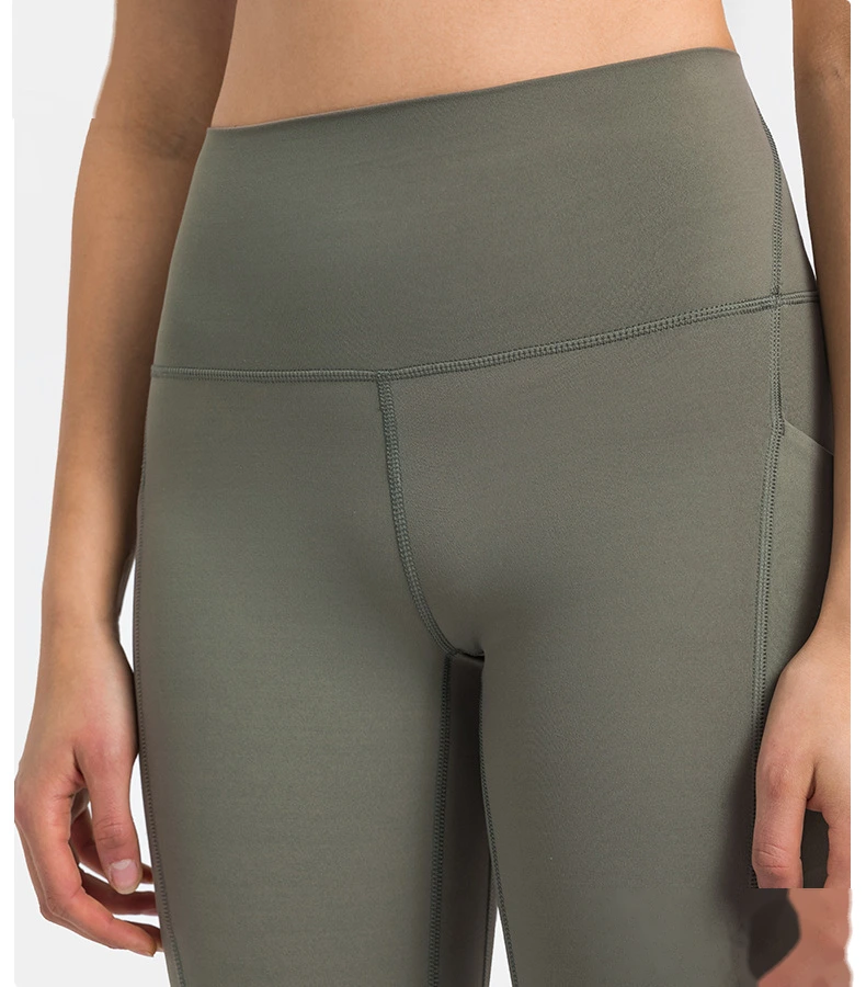 Womens leggings high waist butt lift pants with phone pockets detail