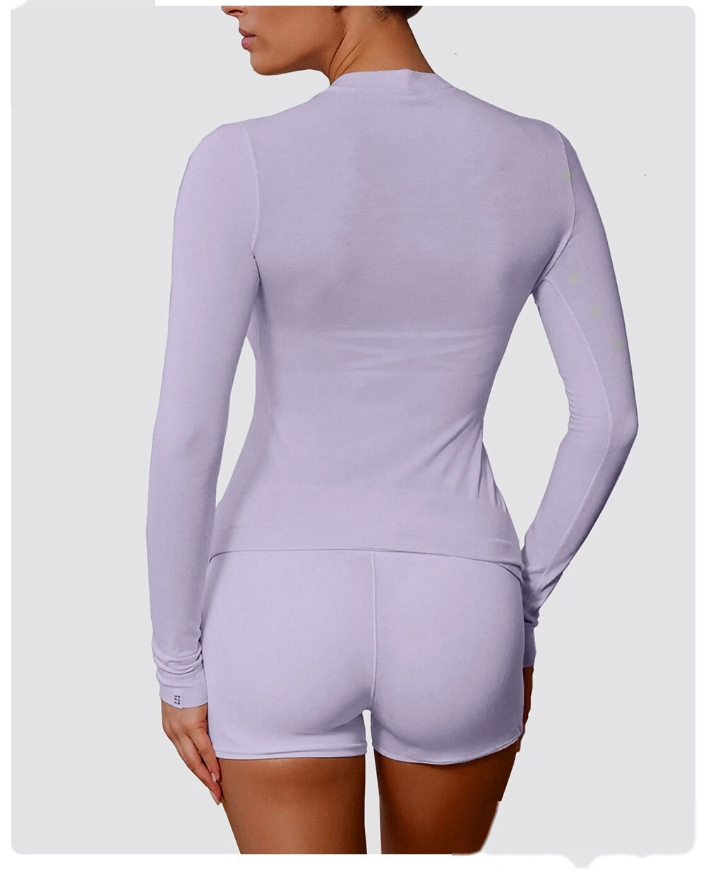 Customized ultra-thin sports long-sleeved T-shirt female high elastic slim yoga fitness coat female detail