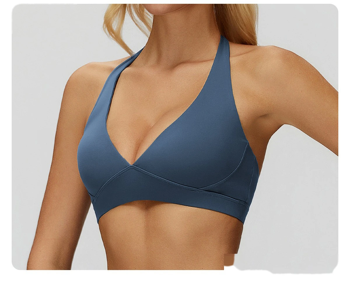 Customizable Women's High-End Yoga Bra | Halter Beauty Back, Supportive for Fitness & Gym detail