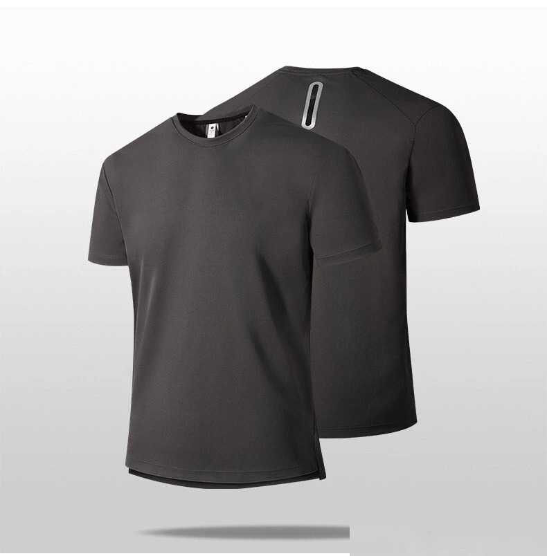 Custom Men’s 7A Antibacterial Lightweight Ice Silk Tee Loose Fit Seamless Plus Size Cool Dry Athletic Shirt detail