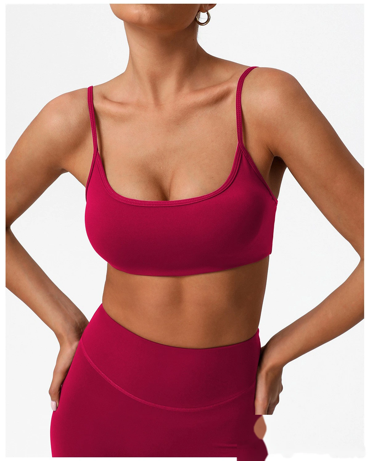 Custom Tight Yoga Bra - Women’s Thin-Strap Sexy Back Push-Up High-Elastic Fitness Sports Top detail