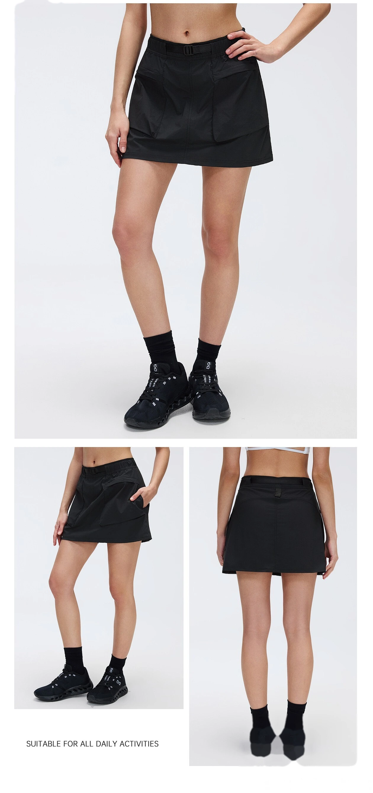 Bulk Custom High Waist Cargo Skirt - Women's Summer Breathable Slim Fit A-Line Casual Outdoor Skirt detail