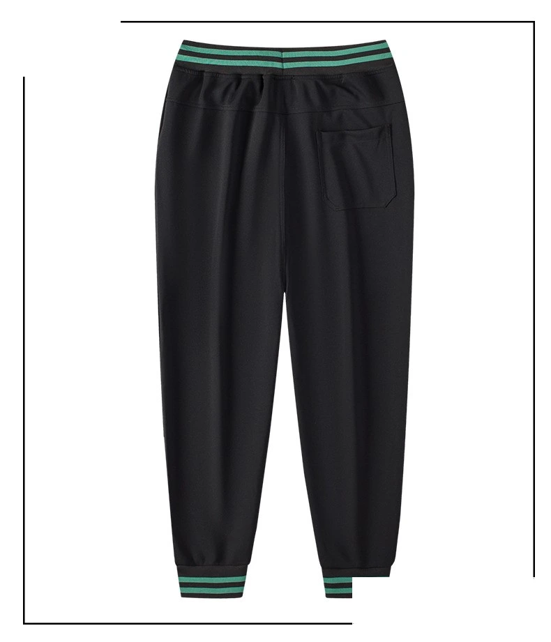 Men jogger pants loose running stripe rib athletic jogging sweatpants detail