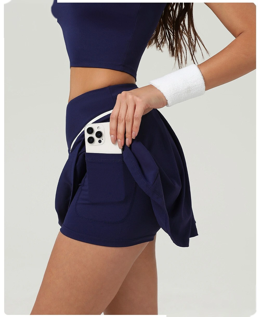 Pleated Skirt Quick-drying Tennis Skirt High Waist Exercise Skirt Short Skirt Quick-drying Tennis Skirt Lady detail