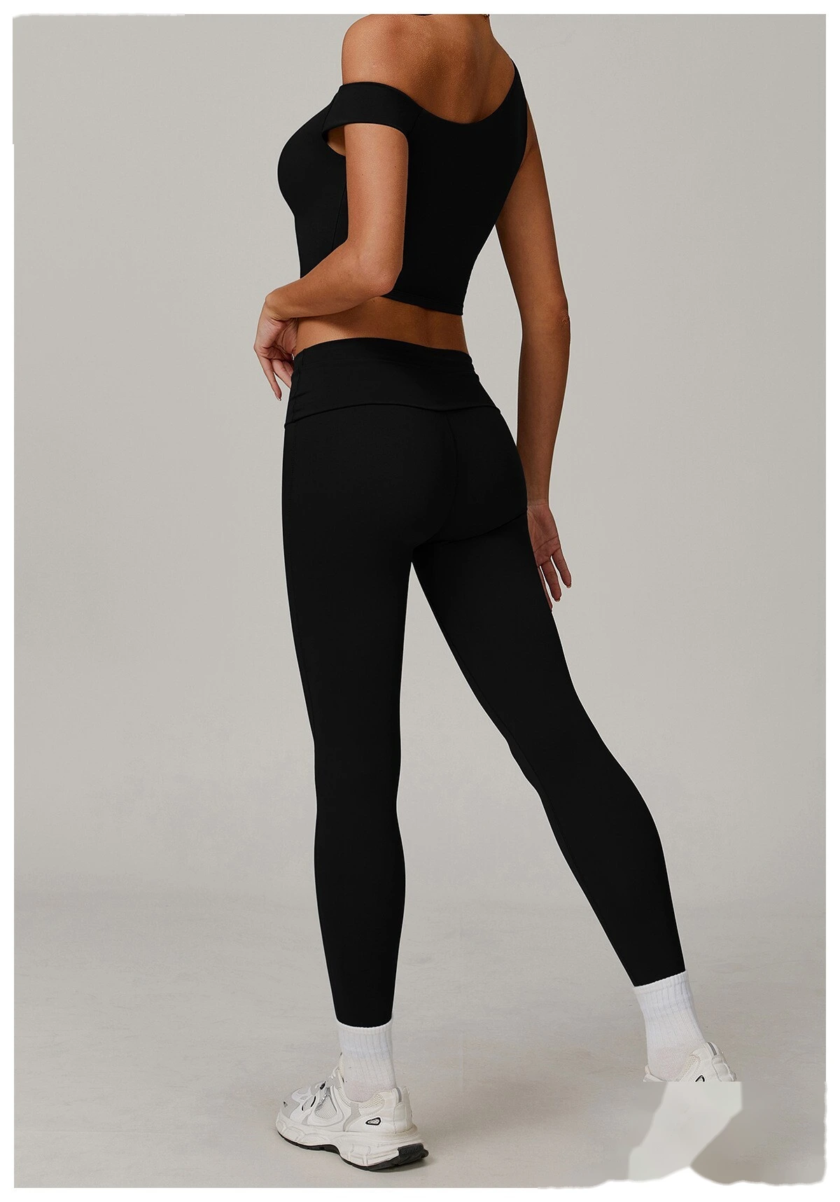 Environmentally-friendly regenerative yoga vest women wear running and fitness underwear with irregular inclined shoulde detail