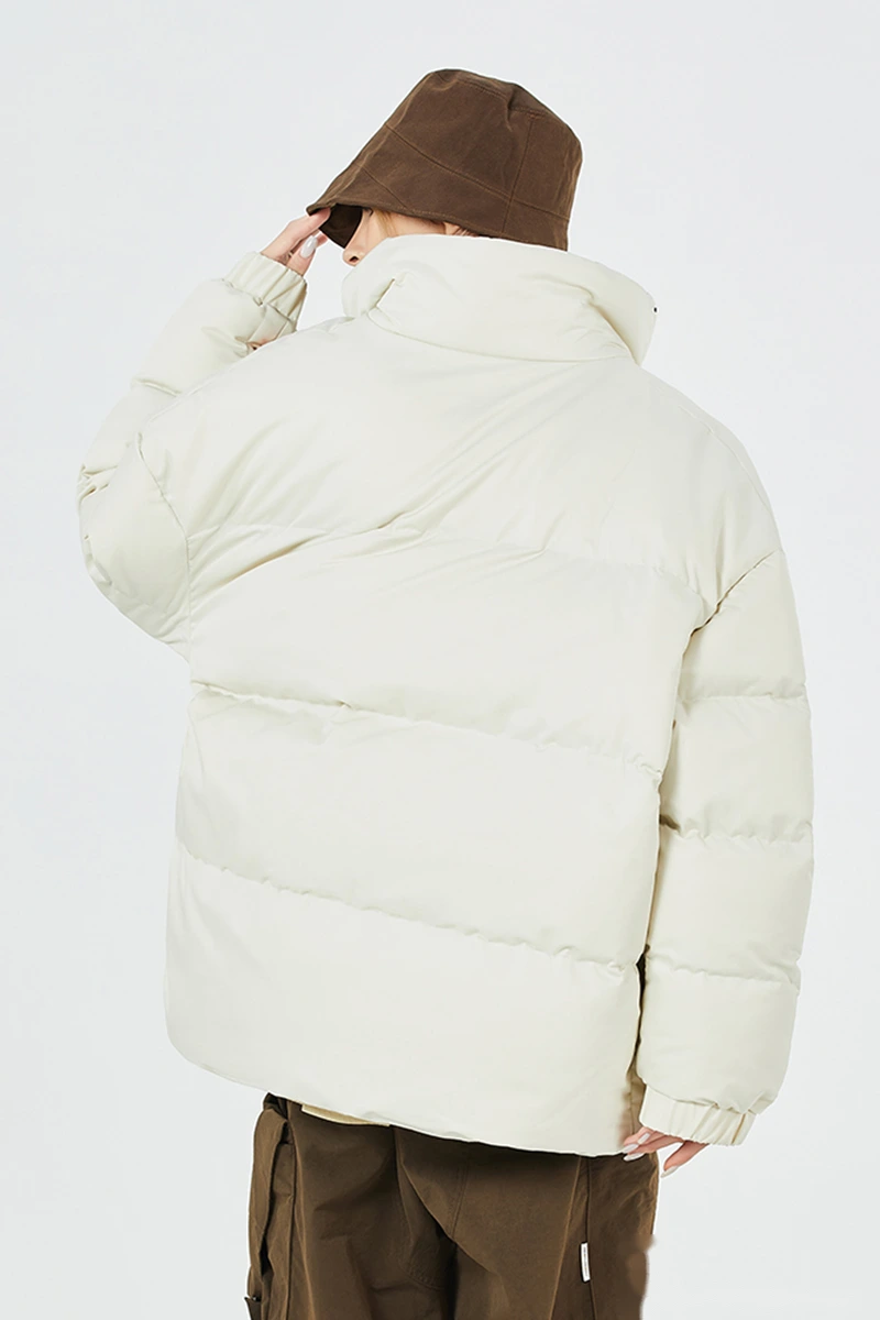 Customize winter men's and women's fashion warm windproof cotton-padded down jacket. detail