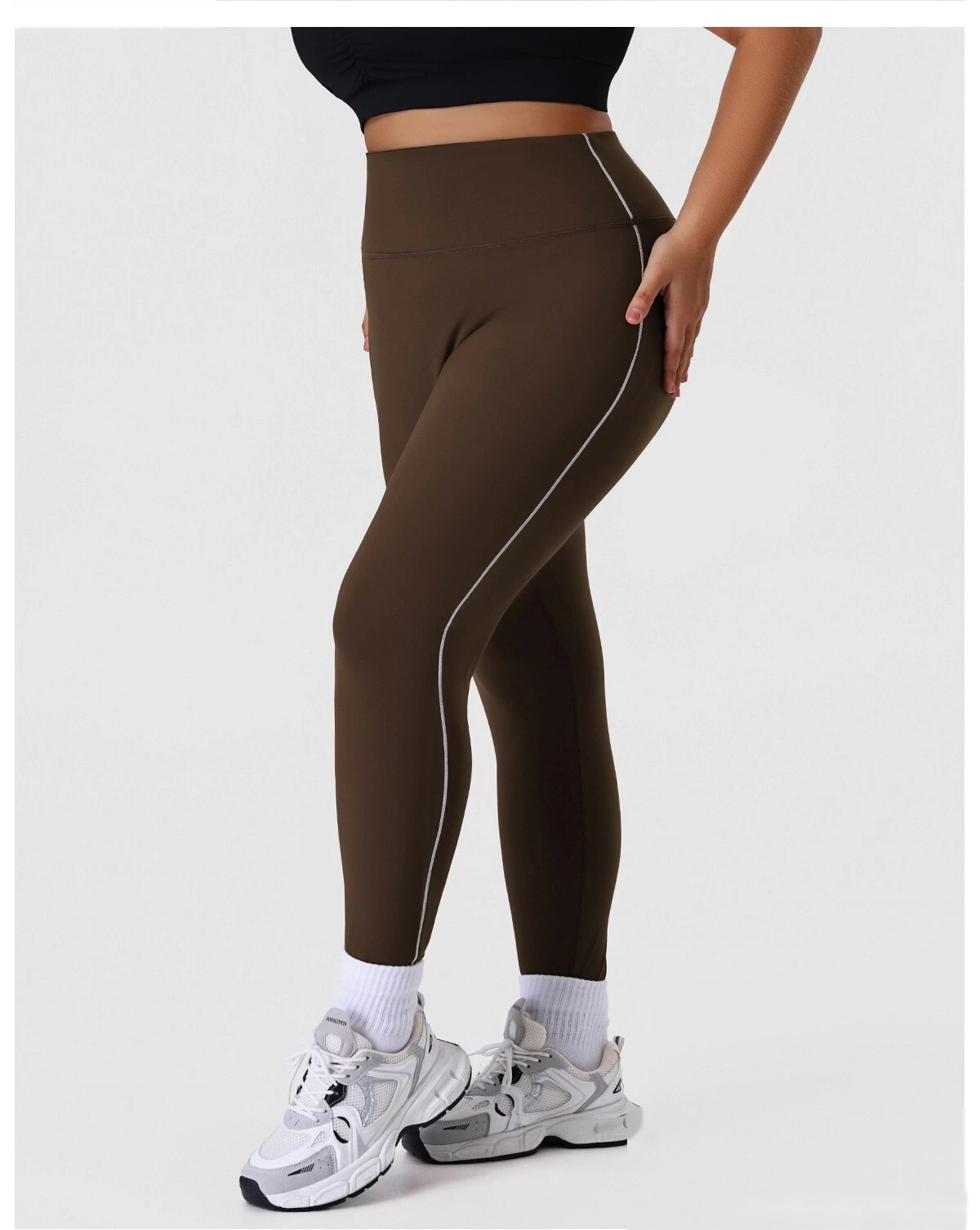 Custom Plus Size Yoga Pants Set - High-Elastic Tight Slimming Running Fitness Leggings & Activewear detail