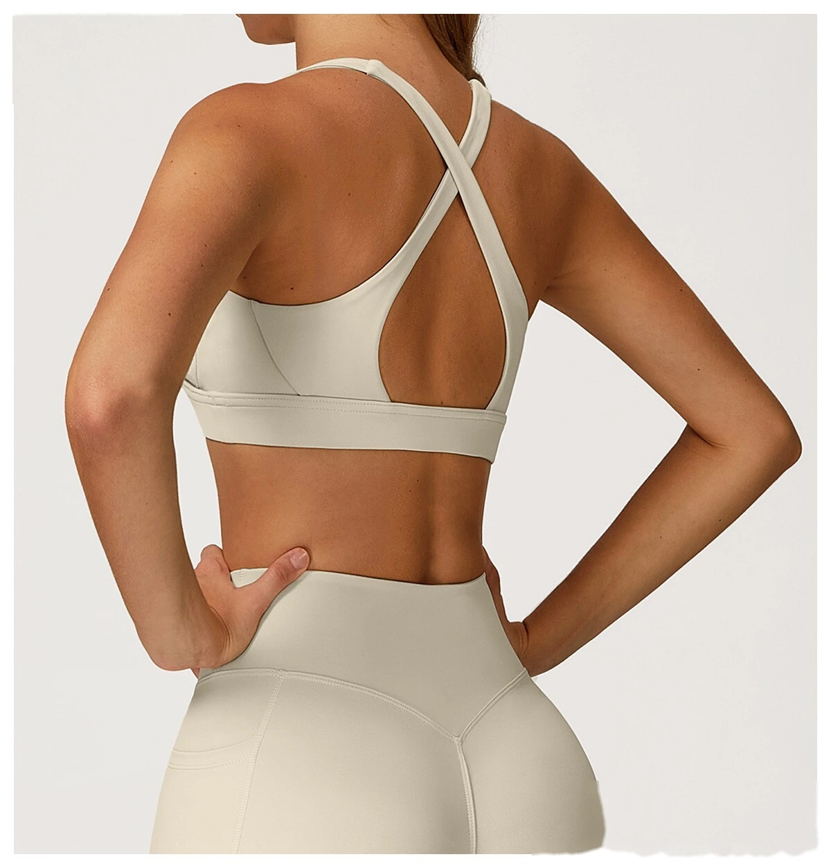 Custom-made yoga bra cross back high sense sports bra women running fitness sports bra detail