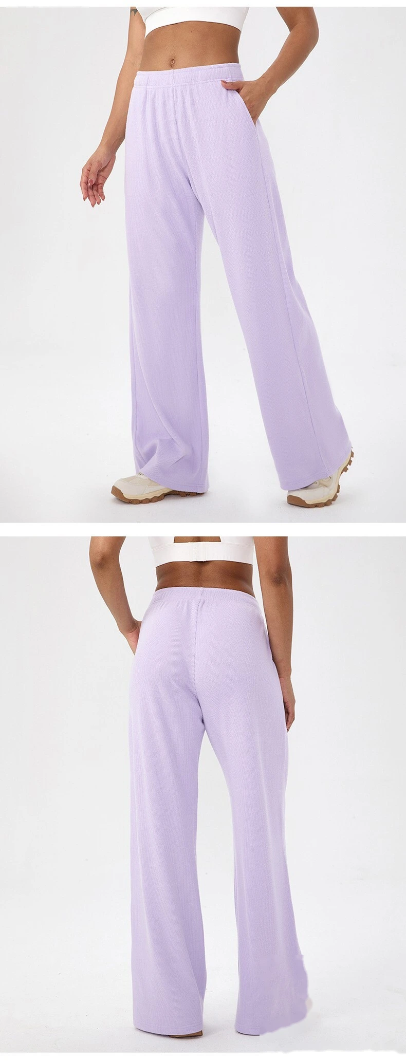 Custom Women's Autumn Winter Wide-Leg Sports Pants - Loose Fit, Casual, for Fitness & Training detail