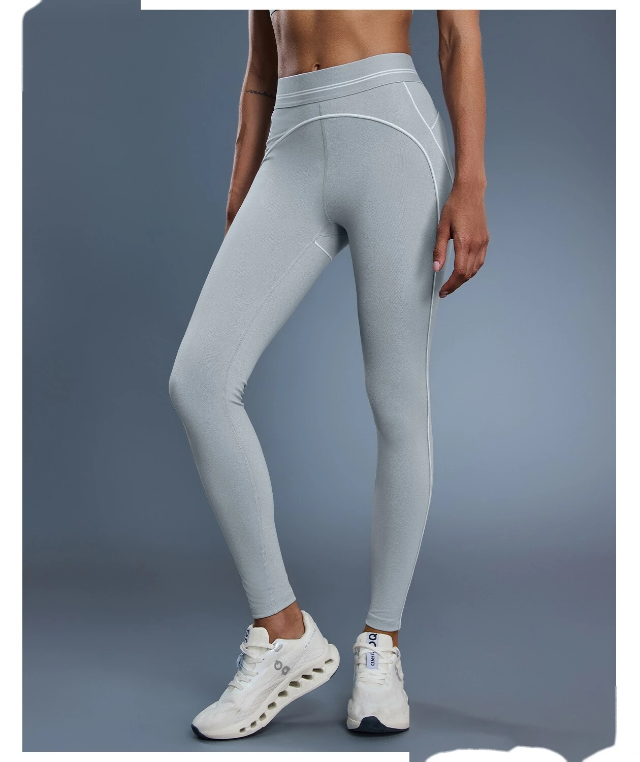 Stylish Color-Block High-Stretch Yoga Capris - Tummy-Control Butt-Lifting Tights for Running & Fitness detail