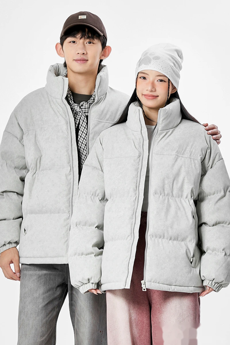 Customize winter men's and women's windproof and warm casual cotton coats and down coats. detail