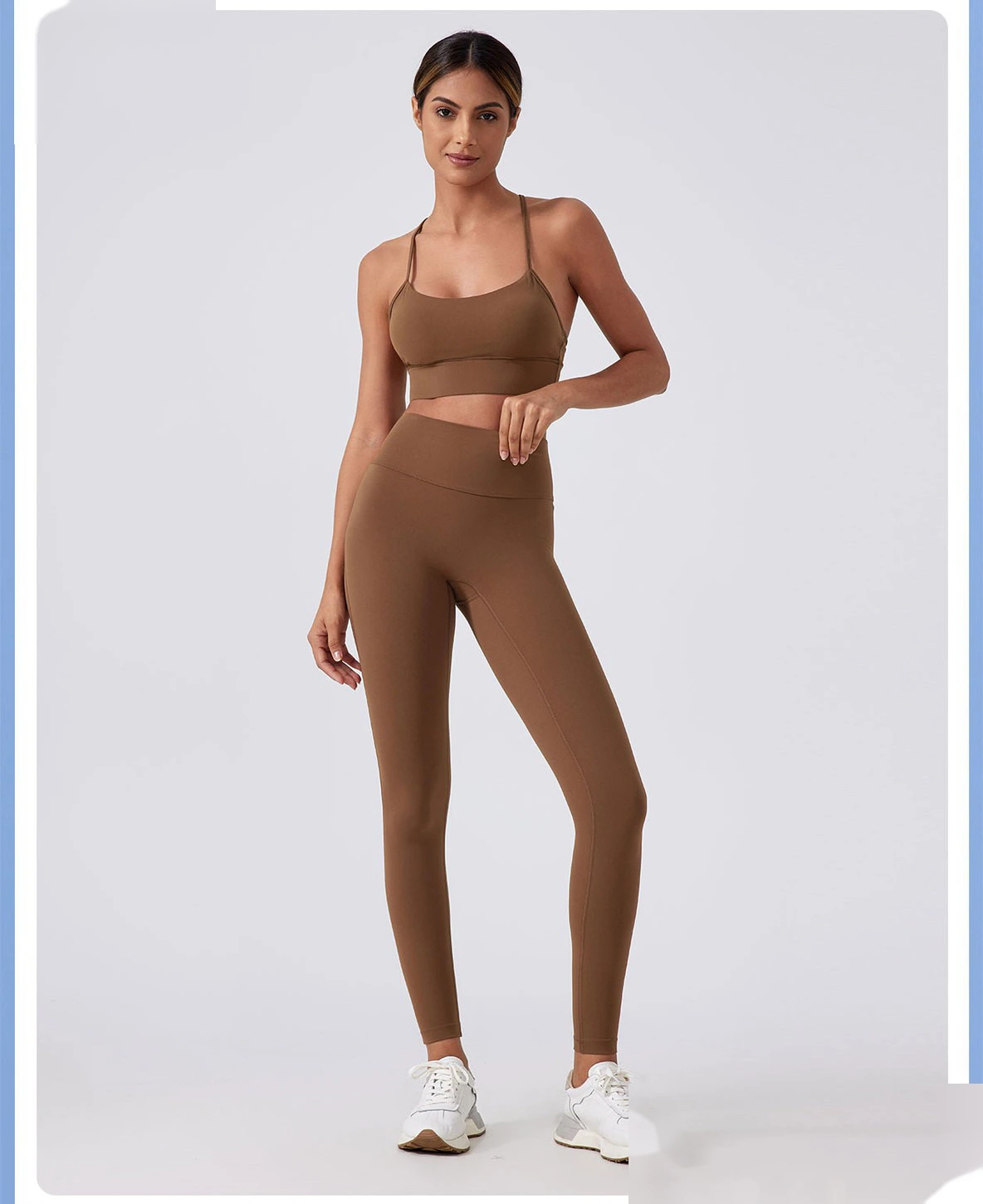 Custom-made high-waist, embarrassed-free yoga women workers' pocket running fitness pants detail