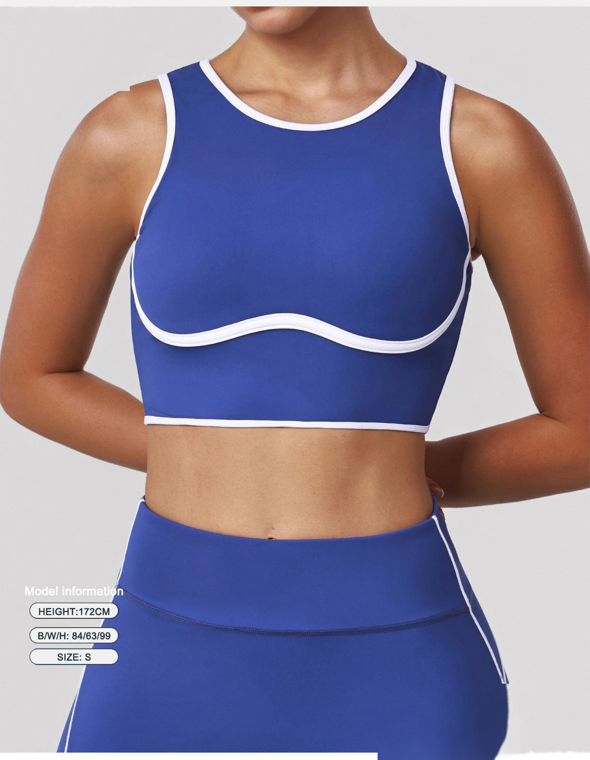 Bulk Custom Color Block Beauty Back Sports Bra - Padded High Support Shockproof Yoga Gym Running Activewear detail