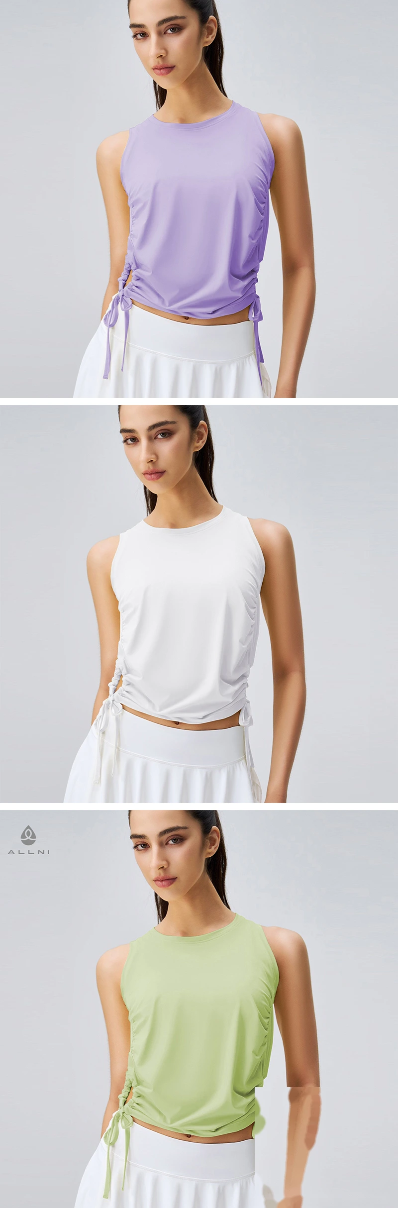 Customize the new fast-drying vest blouse for women's tennis yoga clothes in summer. detail