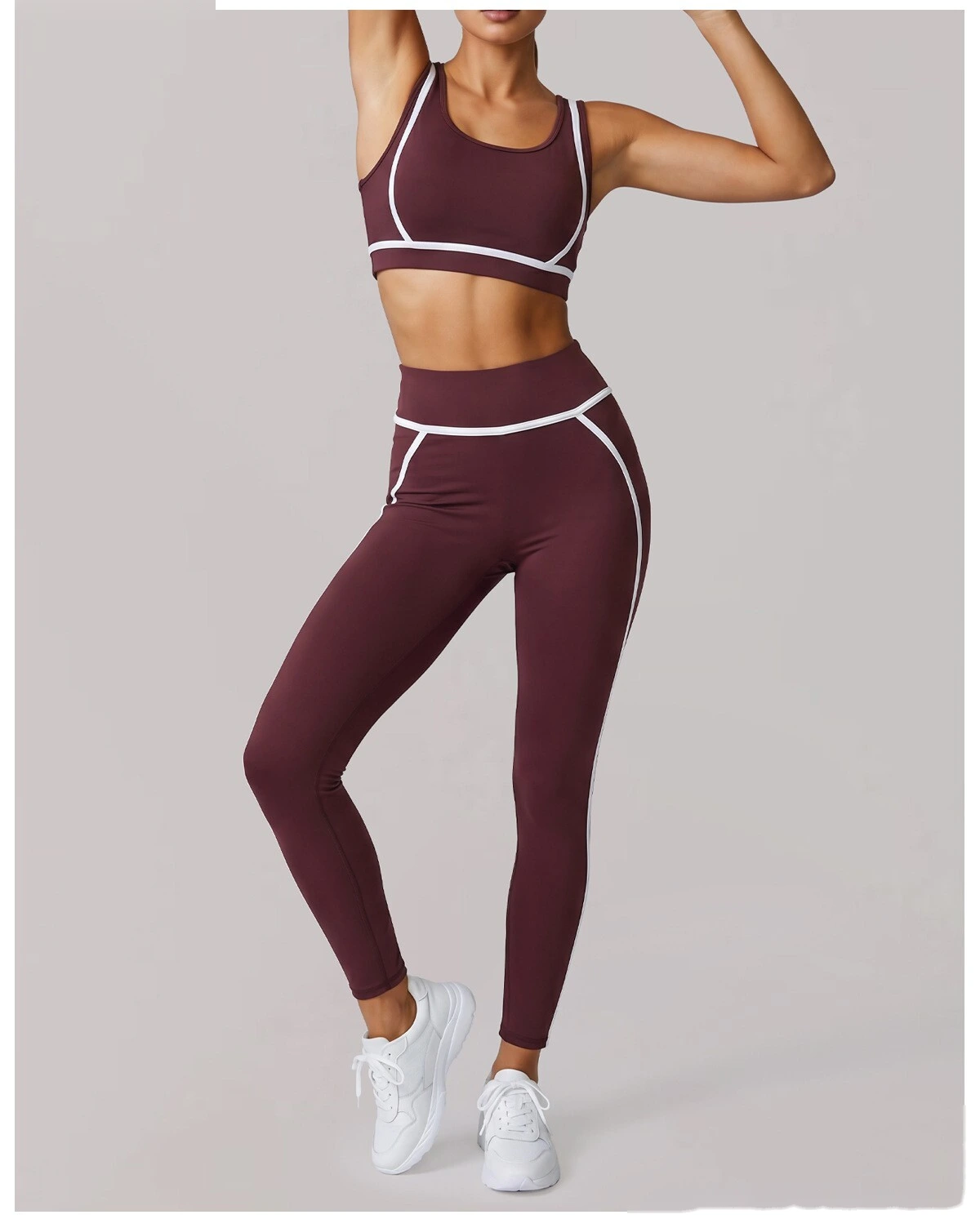 Customized contrast color sports bra women's running high-strength yoga clothing fitness bra vest Manufacturer detail