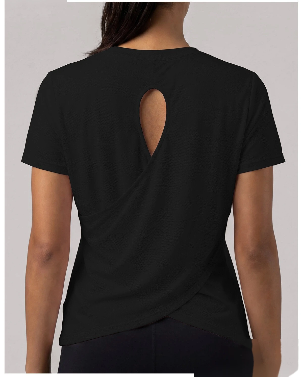 Summer short-sleeved women's new Jacquard running training suit fitness sports shirt T-shirt breathable blouse detail