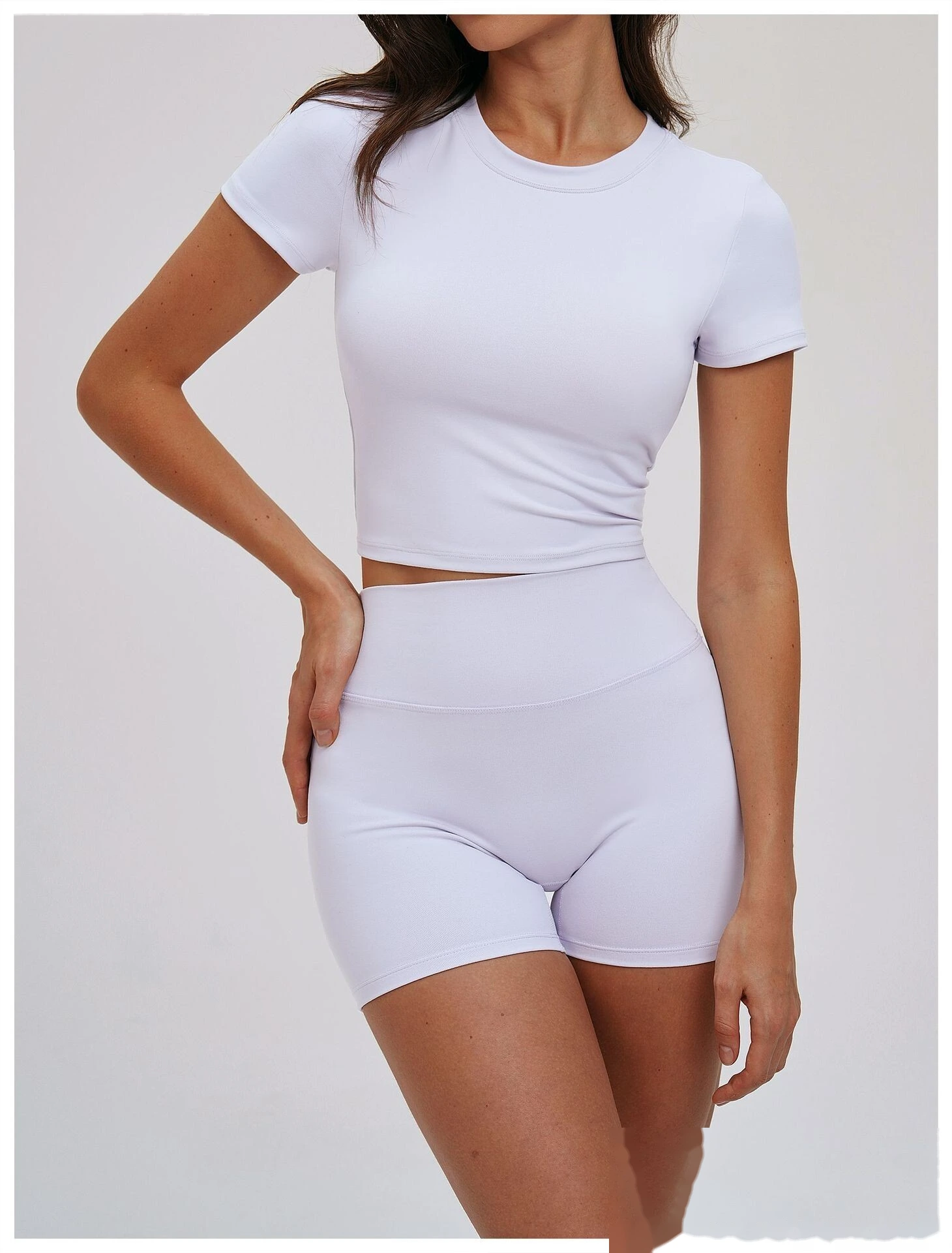 Custom Spring Yoga T-Shirt - Women's Slim Fit Short Sleeve Workout Top for Gym Running Outdoor detail