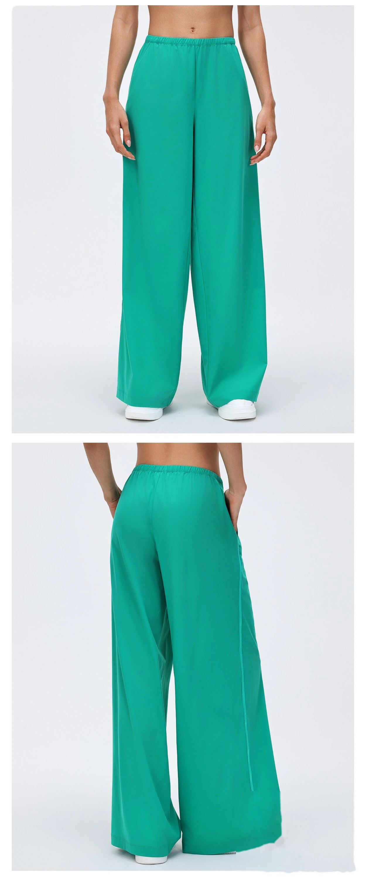 Bulk Custom Slouchy Wide-Leg Pants - Women's Loose Drape Breathable Dance Yoga Casual Sports Long Pants detail