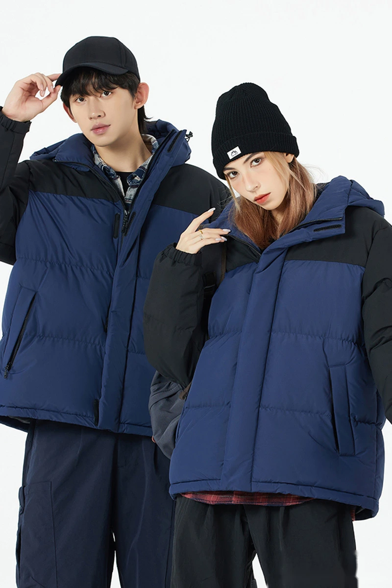 Customized waterproof and warm cotton-padded jacket down jacket for men and women in winter. detail