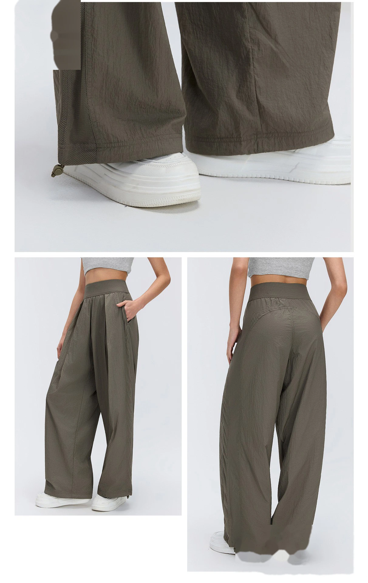 Women’s Custom Straight Leg Sports Pants Spring Summer Thin Outdoor Running Fitness Casual Pants detail