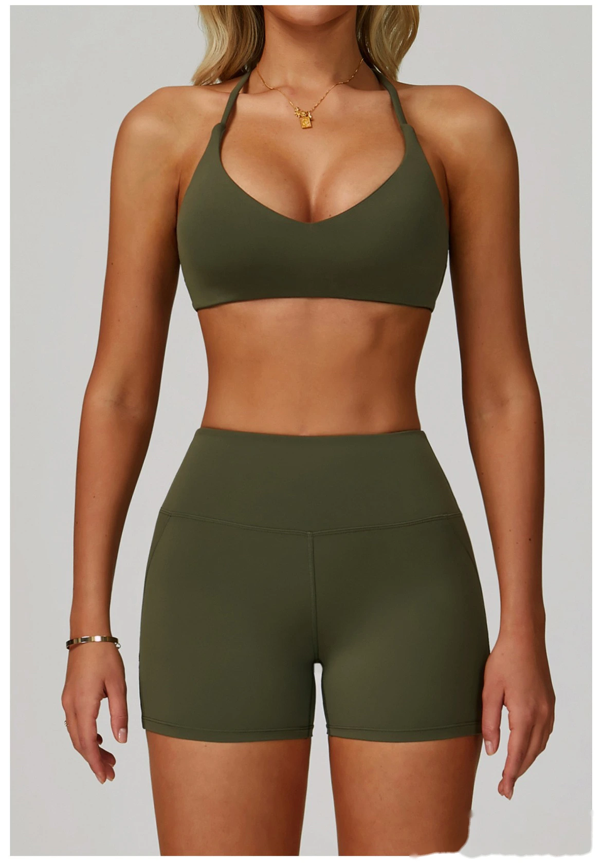 Customized yoga bra quick-drying cross-back high-strength fitness clothes leisure running sports bra detail