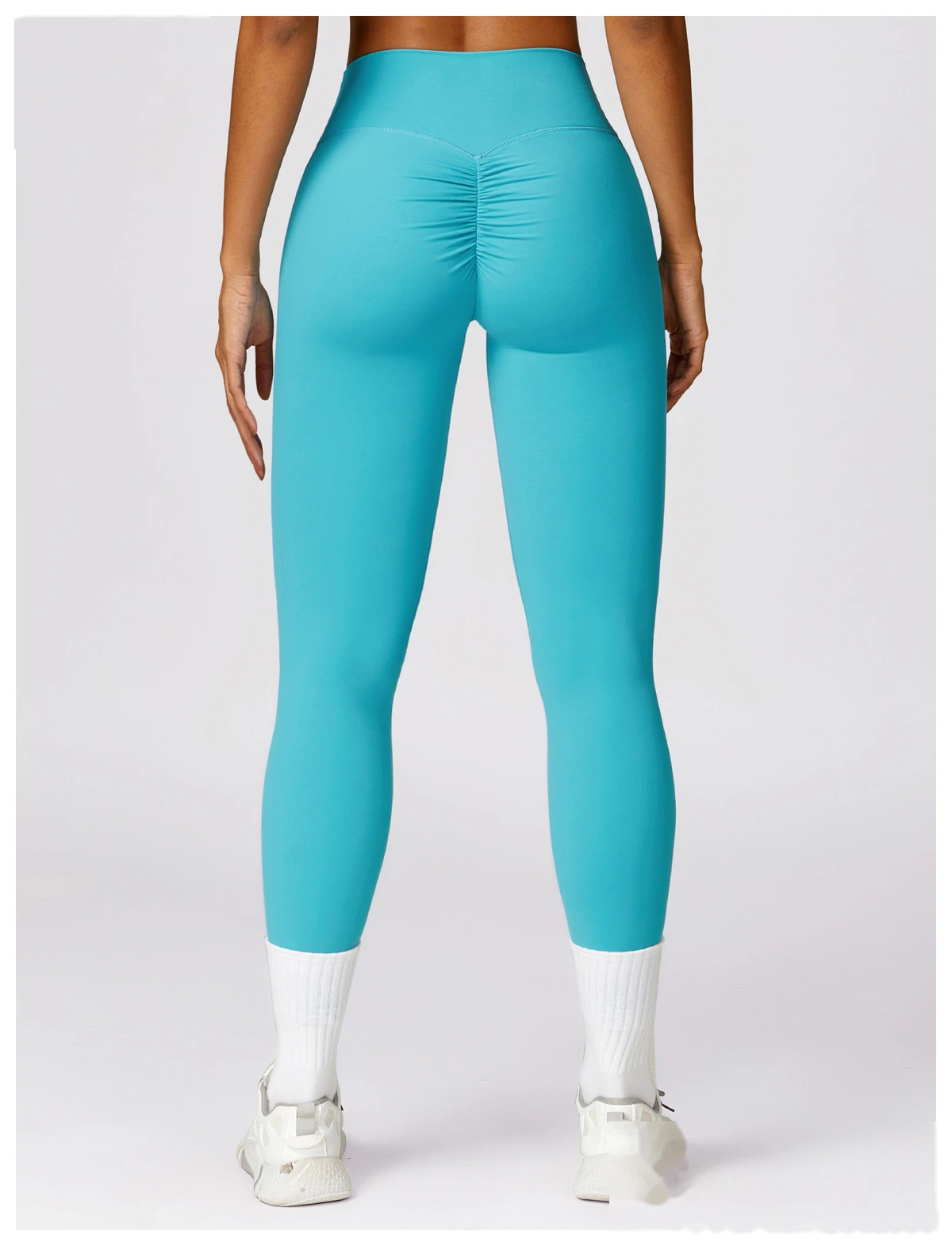 Customized yoga pants sanding, abdomen lifting and hip lifting, high waist wearing running and fitness pants. detail