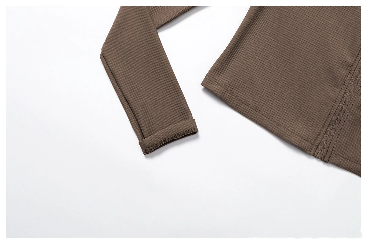 Custom-made stand-up collar slim yoga coat slim outdoor coat running fitness coat detail